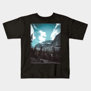 Mountain Snowy Peak at Jasper National Park V3 Kids T-Shirt